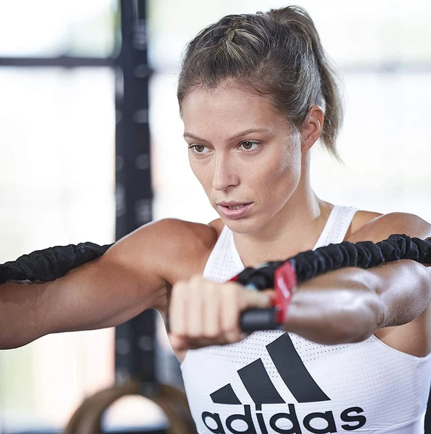 Еспандер трубчастий Adidas поліпропілен латекс 122 см чорний червоний - зображення 11