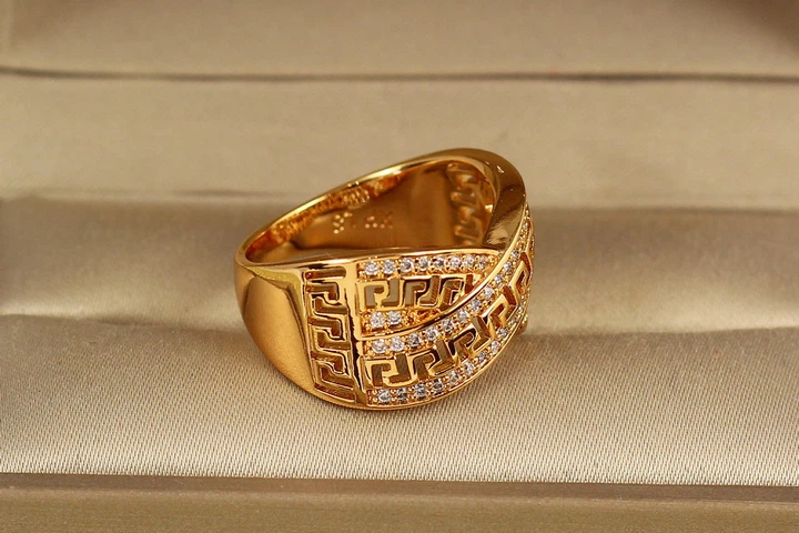 Кольцо Xuping Jewelry Олимпия р 18 золотистое - изображение 2