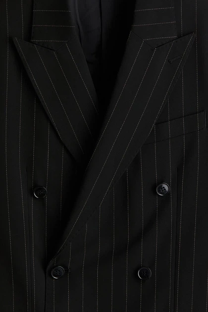 Двобортний піджак regular fit H&M 1254480001c72 52 чорний (100017501) - Фото 8 Двобортний піджак regular fit H&M 1254480001c72 52 чорний (100017501) - зображення 8