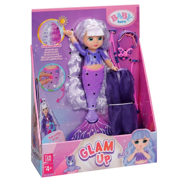 Лялька-русалка BABY born Glam Up Аура 28 см 871799 Бебі Борн - Фото 2 Лялька-русалка BABY born Glam Up Аура 28 см 871799 Бебі Борн - зображення 2