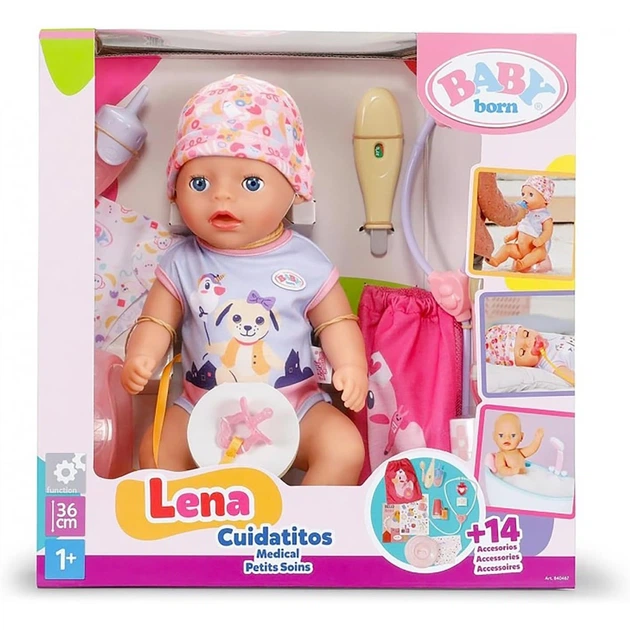 Интерактивная кукла-пупс BABY born Лена у врача 36 см с аксессуарами 840467 Беби Борн - Фото 2 Интерактивная кукла-пупс BABY born Лена у врача 36 см с аксессуарами 840467 Беби Борн - изображение 2