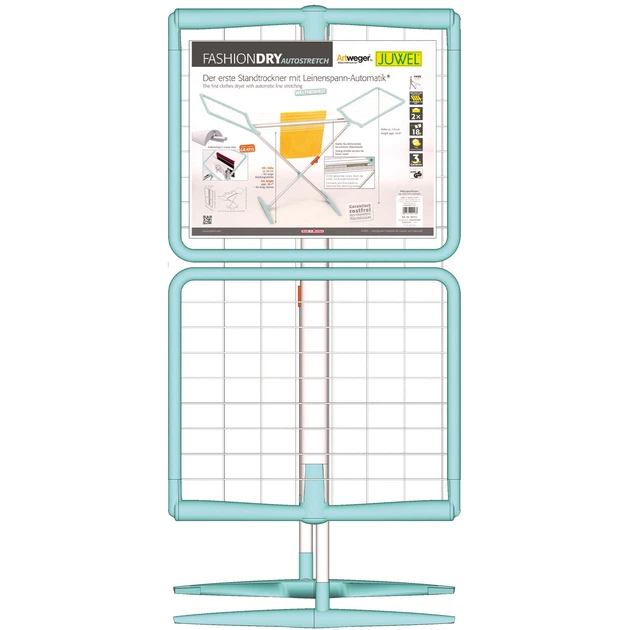 Сушилка для белья напольная Juwel FashionDry Autostretch Mint Green (40113) (DAS303900) - изображение 2