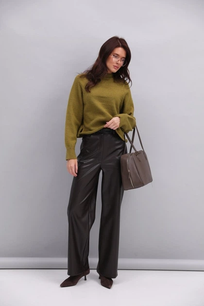 Укорочена в`язана кофта з рукавами-регланами лілова Arjen 102509, ONE SIZE, 129248 - зображення 3