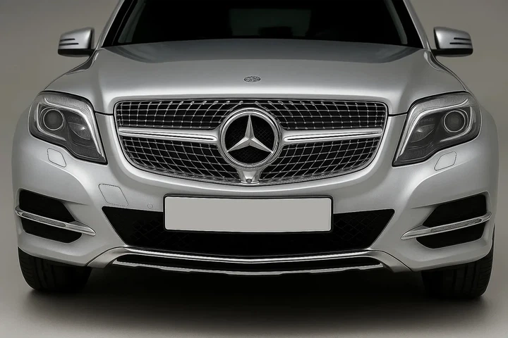 Передня решітка Diamond Silver під камеру для Mercedes GLK class X204 2013-2015 рр - зображення 4