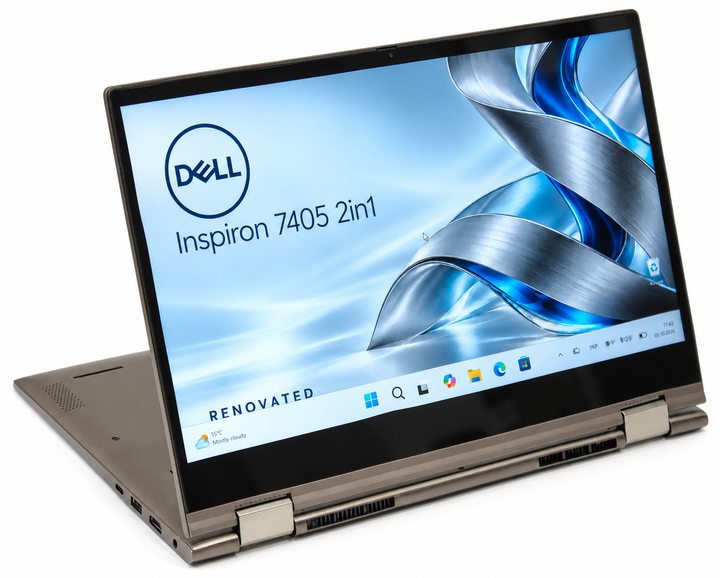 Ноутбук Dell Inspiron 7405 2-in-1 Ryzen 5 4500U 8GB DDR4 NVMe 256GB 14" Full HD Touch Сірий Б/У - зображення 2