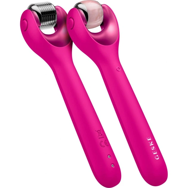 Массажер для лица GESKE MicroNeedle Face Roller 9в1 Magenta (HB0186) [176866] - изображение 2
