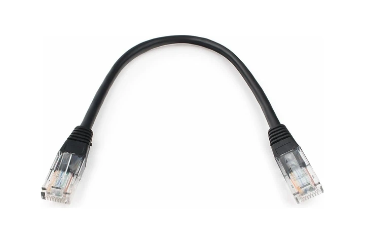 Патч-корд Cablexpert PP12-0.25M/BK UTP Cat 5e, 0,25 м, чорний - Фото 2 Патч-корд Cablexpert PP12-0.25M/BK UTP Cat 5e, 0,25 м, чорний - изображение 2