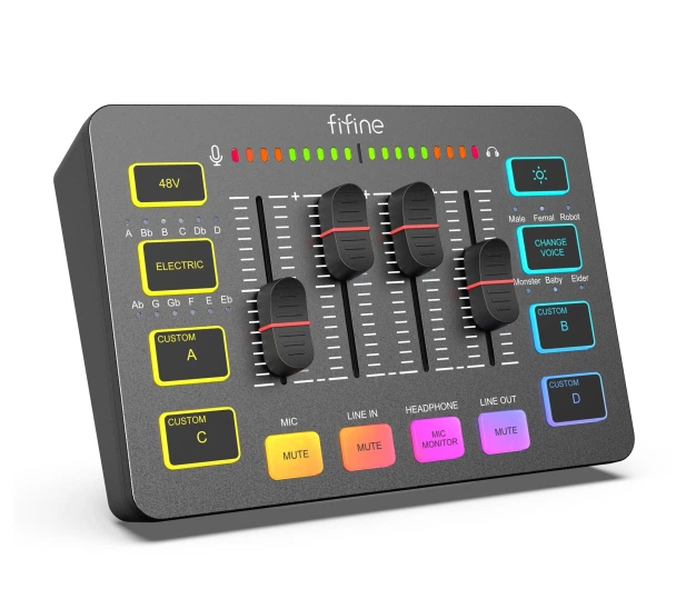 Аудио интерфейс Fifine SC3 Black - Фото 2 Аудио интерфейс Fifine SC3 Black - изображение 2