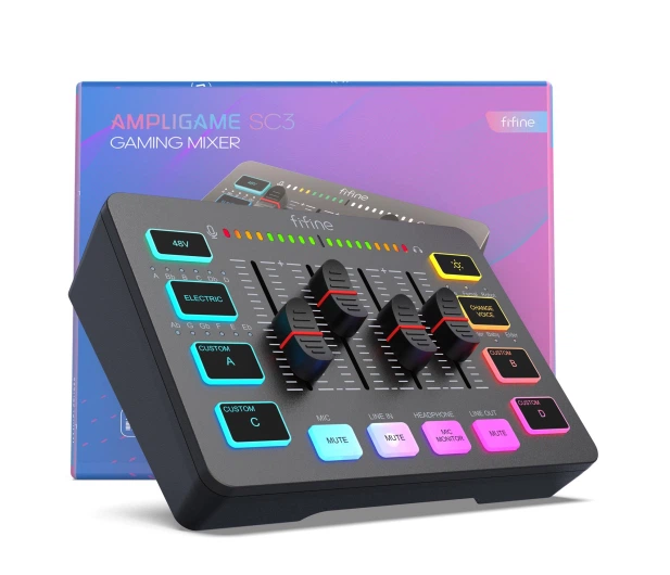Аудио интерфейс Fifine SC3 Black - Фото 3 Аудио интерфейс Fifine SC3 Black - изображение 3