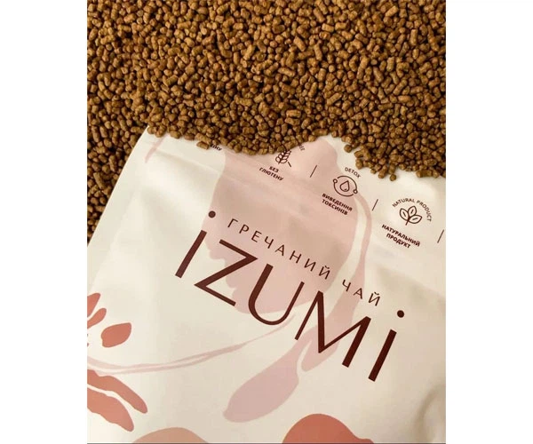 Гречаний чай IZUMI, з насіння татарської гречки, без кофеїну, 100 г розсипний - Фото 3 Гречаний чай IZUMI, з насіння татарської гречки, без кофеїну, 100 г розсипний - зображення 3
