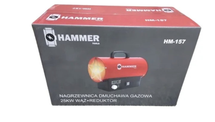 Газовая тепловая пушка HAMMER 25 кВт 850 м³/ч Пьезорозжиг Обогреватель воздуха для гаража склада мастерской теплицы строительства - изображение 4