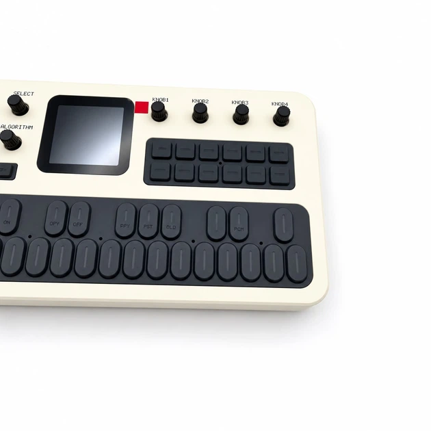 FM-синтезатор M-VAVE FM-1 – портативный, 27 клавиш, TFT-дисплей, Bluetooth MIDI, аккумулятор, айвори / черный - изображение 3
