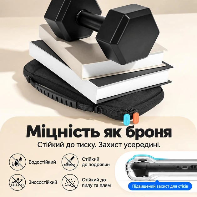 Портативный кейс JSAUX для Nintendo Switch 2, тонкий защитный чехол-футляр с мягкой подкладкой и ремешком для переноски - изображение 3