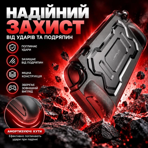 Противоударный чехол-накладка JSAUX для Nintendo Switch 2, эргономичный Grip ABS TPU, черный - Фото 5 Противоударный чехол-накладка JSAUX для Nintendo Switch 2, эргономичный Grip ABS TPU, черный - изображение 5