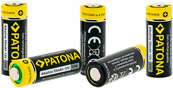 Батарейки PATONA Premium A23/V23GA/E11A/MN21 12V 55mAh 5 шт. (4055655234535) - Фото 1 Батарейки PATONA Premium A23/V23GA/E11A/MN21 12V 55mAh 5 шт. (4055655234535) - зображення 1