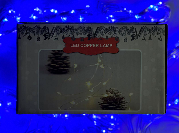 Гірлянда Водоспад 300 Led 3m на мідному дроті 220V синя - Фото 1 Гірлянда Водоспад 300 Led 3m на мідному дроті 220V синя - зображення 1