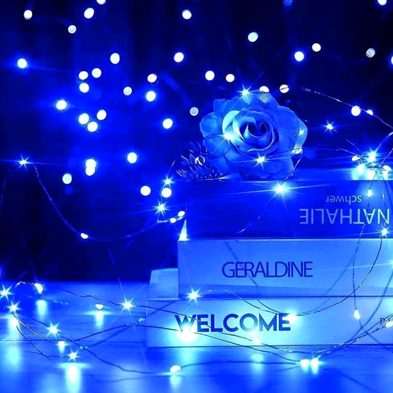 Гірлянда Водоспад 300 Led 3m на мідному дроті 220V синя - Фото 4 Гірлянда Водоспад 300 Led 3m на мідному дроті 220V синя - зображення 4