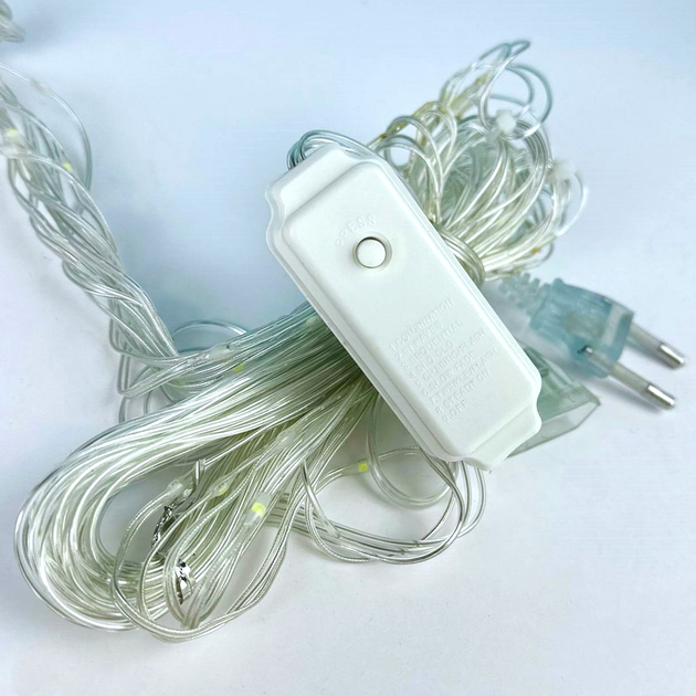 Гірлянда 10 кілець 3 м 0.7м тепле світло 220V з фігурками - зображення 2