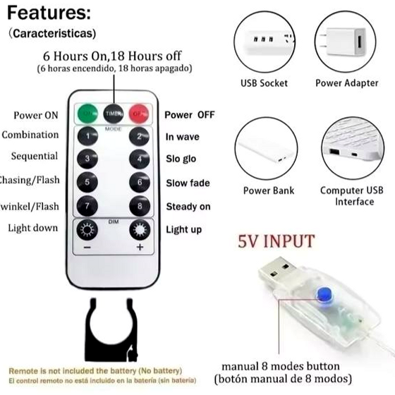 Гірлянда Водоспад 240 Led 3m2m на мідному дроті з пультом USB теплий - зображення 4