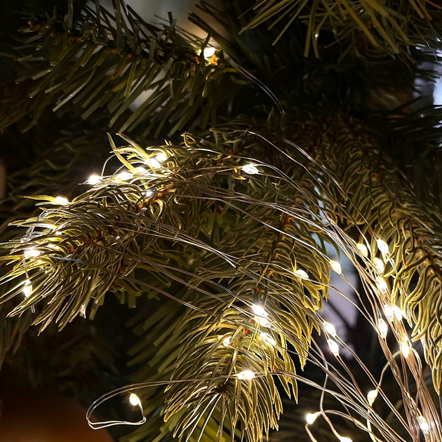 Гірлянда 400 LED 2 м USB 20 шт. крапля роси тепле світло Кінський хвіст - зображення 5