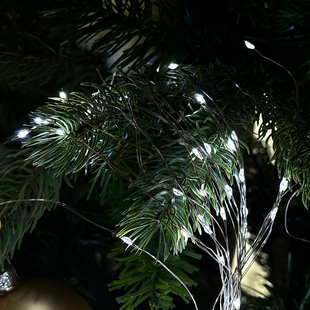 Гірлянда 400 LED 2m 20 pcs USB для прикрашання Кінський хвіст білий - зображення 5