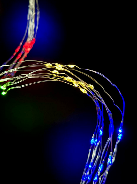 Гірлянда вулична 200LED 2 м від сонячної батареї Крапля роси мультиколірна - зображення 5