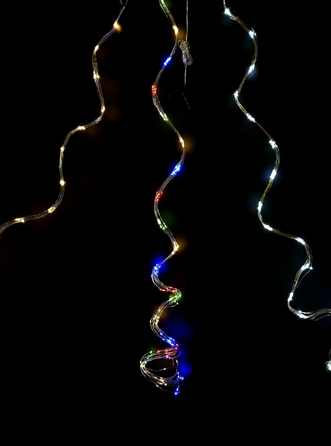 Гірлянда вулична 200LED 2 м від сонячної батареї Крапля роси мультиколірна - зображення 8