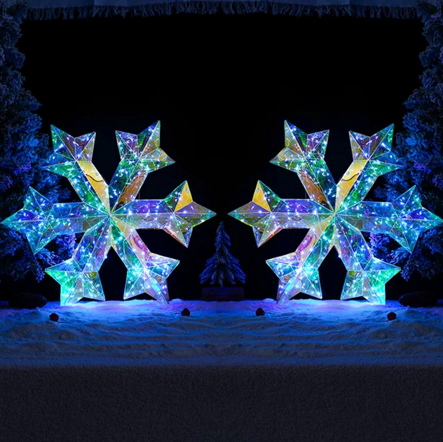 Світлодіодний нічник 50 cm від батарейок для перевірки 14 днів Snowflake - зображення 6