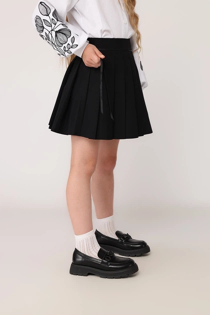 Спідниця плісирована для дівчинки YUKI чорний 134 ЦБ-00278033 - Фото 3 Спідниця плісирована для дівчинки YUKI чорний 134 ЦБ-00278033 - изображение 3