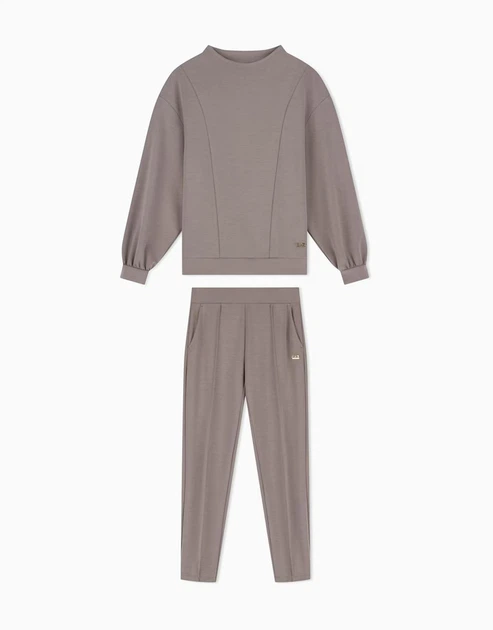 Женский спортивный костюм EA7 Emporio Armani в серо-бежевом цвете - размер 26/52 (L)( 7W00194/U6100/AF24375) - Фото 5 Женский спортивный костюм EA7 Emporio Armani в серо-бежевом цвете - размер 26/52 (L)( 7W00194/U6100/AF24375) - изображение 5