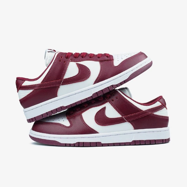 Жіночі кросівки Nike Dunk Low Team Red Bordo White 38 - Фото 7 Жіночі кросівки Nike Dunk Low Team Red Bordo White 38 - изображение 7