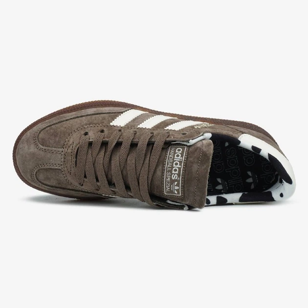 Жіночі кросівки Adidas Handball Spezial Brown White Cow Print 38 - изображение 6