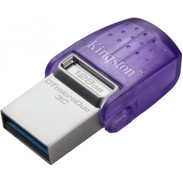 Флеш-накопичувач Kingston USB 3.2 DT microDuo 3C 128GB (Type-A/Type-C) (200Mb/s) (24583) - изображение 3