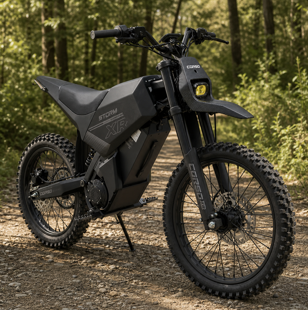Електрокросбак Corso Storm E-2500 Neo XR-34090 2500 W пік 4000 W 60 V 27 Ah 70 км/год діртбайк Чорний - изображение 2