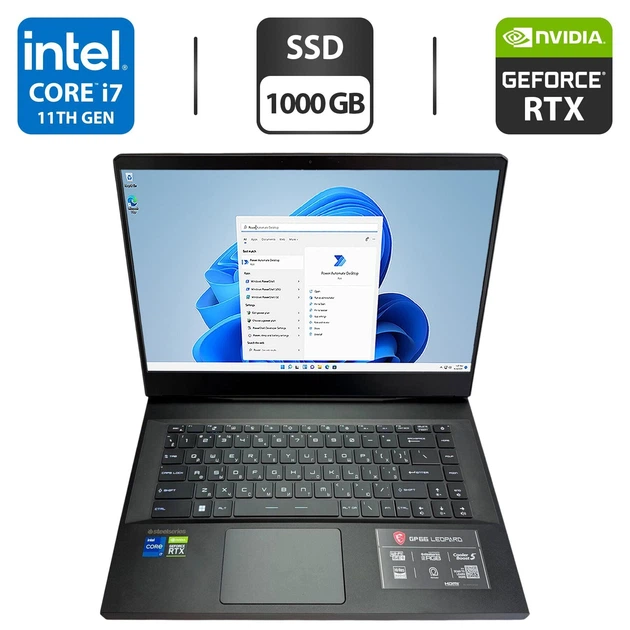 Іггровий ноутбук MSI GP66 Leopard 11UH / 15.6" (1920x1080) IPS / Intel Core i7-11800H (8 (16) ядер по 1.9 - 4.6 GHz) / 16 GB DDR4 / 1000 GB SSD / nVidia GeForce RTX 3080, 8 GB GDDR6, 256-bit / WebCam б/в - Фото 1 Іггровий ноутбук MSI GP66 Leopard 11UH / 15.6" (1920x1080) IPS / Intel Core i7-11800H (8 (16) ядер по 1.9 - 4.6 GHz) / 16 GB DDR4 / 1000 GB SSD / nVidia GeForce RTX 3080, 8 GB GDDR6, 256-bit / WebCam б/в - зображення 1