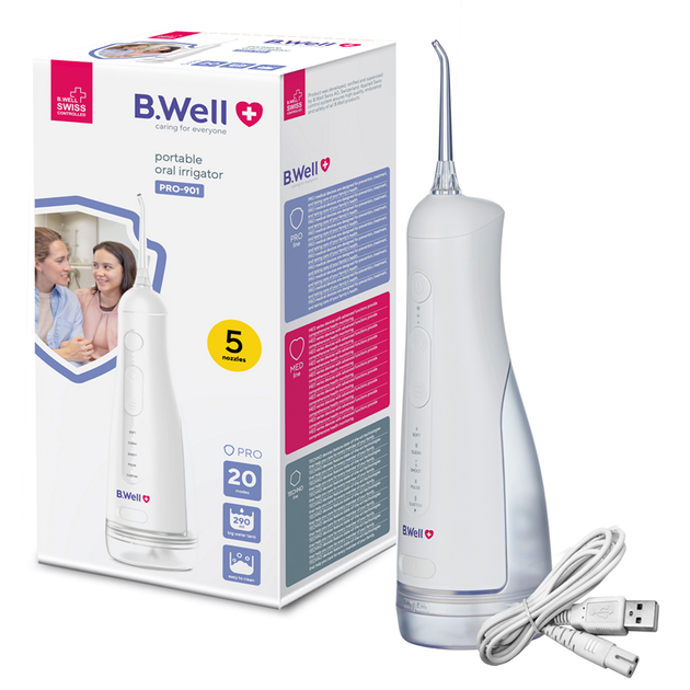Портативный ирригатор для полости рта B.Well PRO-901 белый (6864-53439) - изображение 6