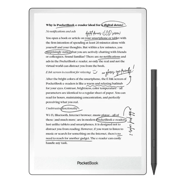 Электронная книга PocketBook E Ink 10.3" Matte Black 32 ГБ с подсветкой - изображение 5