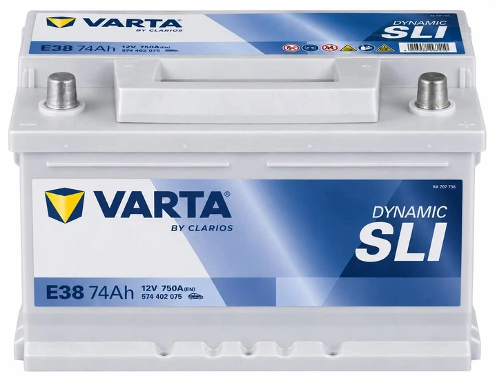 Автомобильный аккумулятор Varta E38 74Ah 750A R+ 12V (низкобазовый) - изображение 3