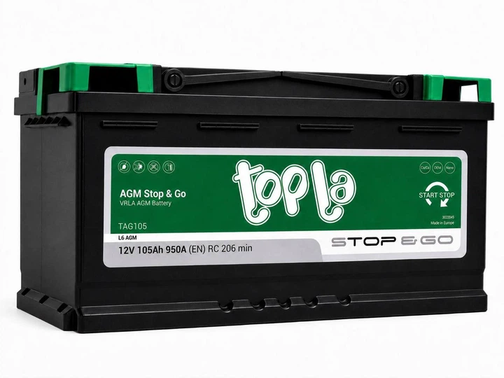 Автомобильный аккумулятор Topla AGM 105Ah 950A R+ 12V - изображение 3
