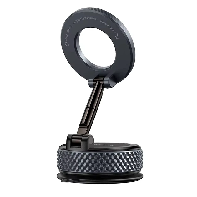 Автотримач для телефона BOROFONE BH144 Custodio vacuum suction cup magnetic holder(multi-scene) black metal gray (6941991127656) - изображение 4