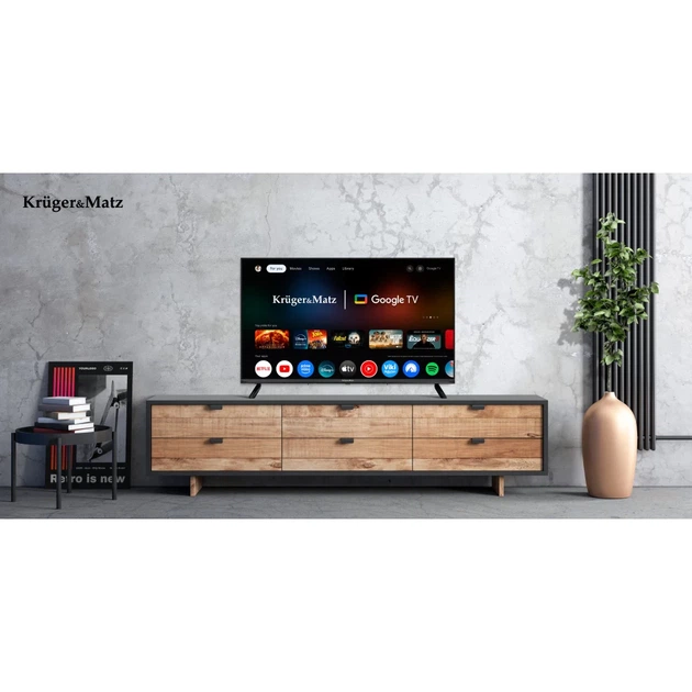 Телевизор Krüger&Matz 32" HD Google TV 5.0 DVB-T2/S2/T/C H.265 HEVC (KM0232HD-G) - Фото 7 Телевизор Krüger&Matz 32" HD Google TV 5.0 DVB-T2/S2/T/C H.265 HEVC (KM0232HD-G) - изображение 7
