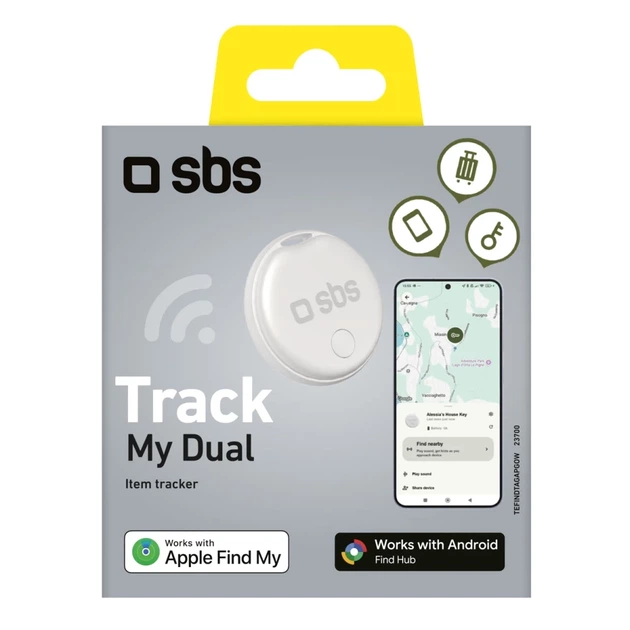 Локалізатор SBS Track My Dual White (8018417523700) - Фото 2 Локалізатор SBS Track My Dual White (8018417523700) - зображення 2