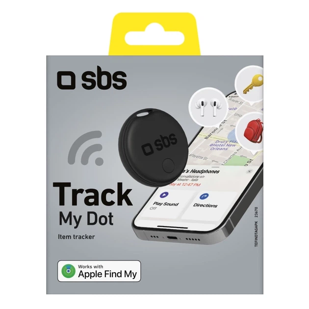 Локалізатор SBS Track My Circle сумісний з Apple Find My Black (8018417523670) - Фото 2 Локалізатор SBS Track My Circle сумісний з Apple Find My Black (8018417523670) - зображення 2