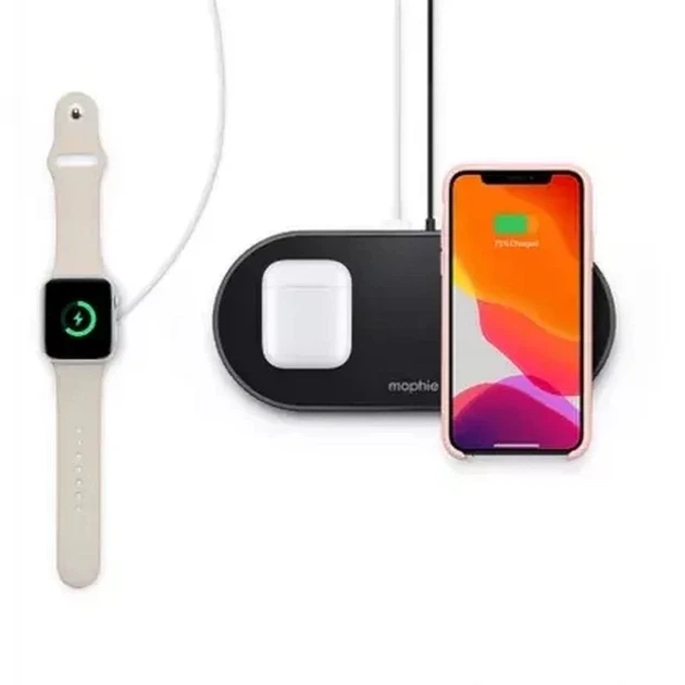 Беспроводное зарядное устройство Mophie Universal Wireless Dual 2x10W Black (848467099294) - изображение 3