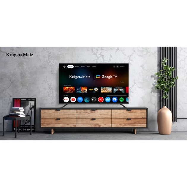 Телевизор Krüger&Matz 58" UHD Smart DVB-T2/S2 H.265 (KM0258UHD-G2) - Фото 8 Телевизор Krüger&Matz 58" UHD Smart DVB-T2/S2 H.265 (KM0258UHD-G2) - изображение 8