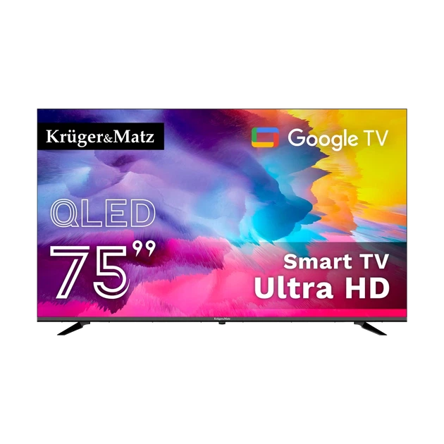 Телевизор Krüger&Matz 75" QLED UHD Smart DVB-T2/S2 H.265 (KM0275UHD-G2) - Фото 1 Телевизор Krüger&Matz 75" QLED UHD Smart DVB-T2/S2 H.265 (KM0275UHD-G2) - изображение 1