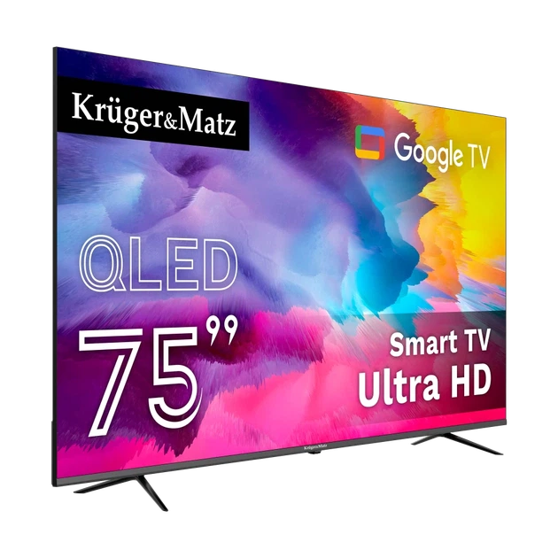 Телевизор Krüger&Matz 75" QLED UHD Smart DVB-T2/S2 H.265 (KM0275UHD-G2) - Фото 2 Телевизор Krüger&Matz 75" QLED UHD Smart DVB-T2/S2 H.265 (KM0275UHD-G2) - изображение 2