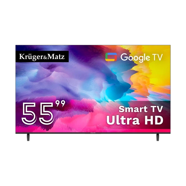 Телевизор Krüger&Matz 55" UHD Google TV 5.0 DVB-T2/T/C H.265 HEVC (KM0255UHD-G) - Фото 1 Телевизор Krüger&Matz 55" UHD Google TV 5.0 DVB-T2/T/C H.265 HEVC (KM0255UHD-G) - изображение 1