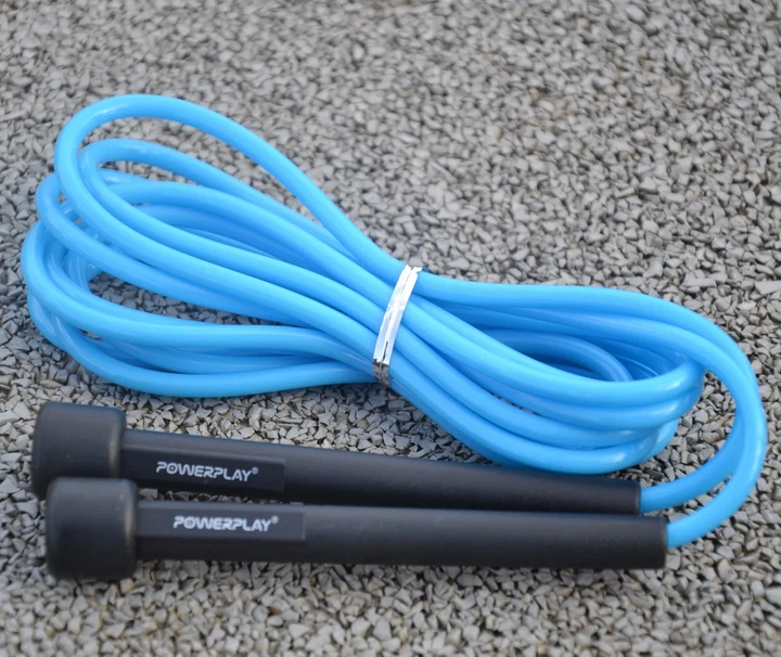 Скакалка Active Point ПВХ 2,8 м Синяя - изображение 10