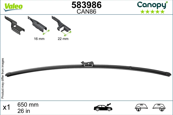 Щетка стеклоочистителя Valeo (583986) - изображение 2